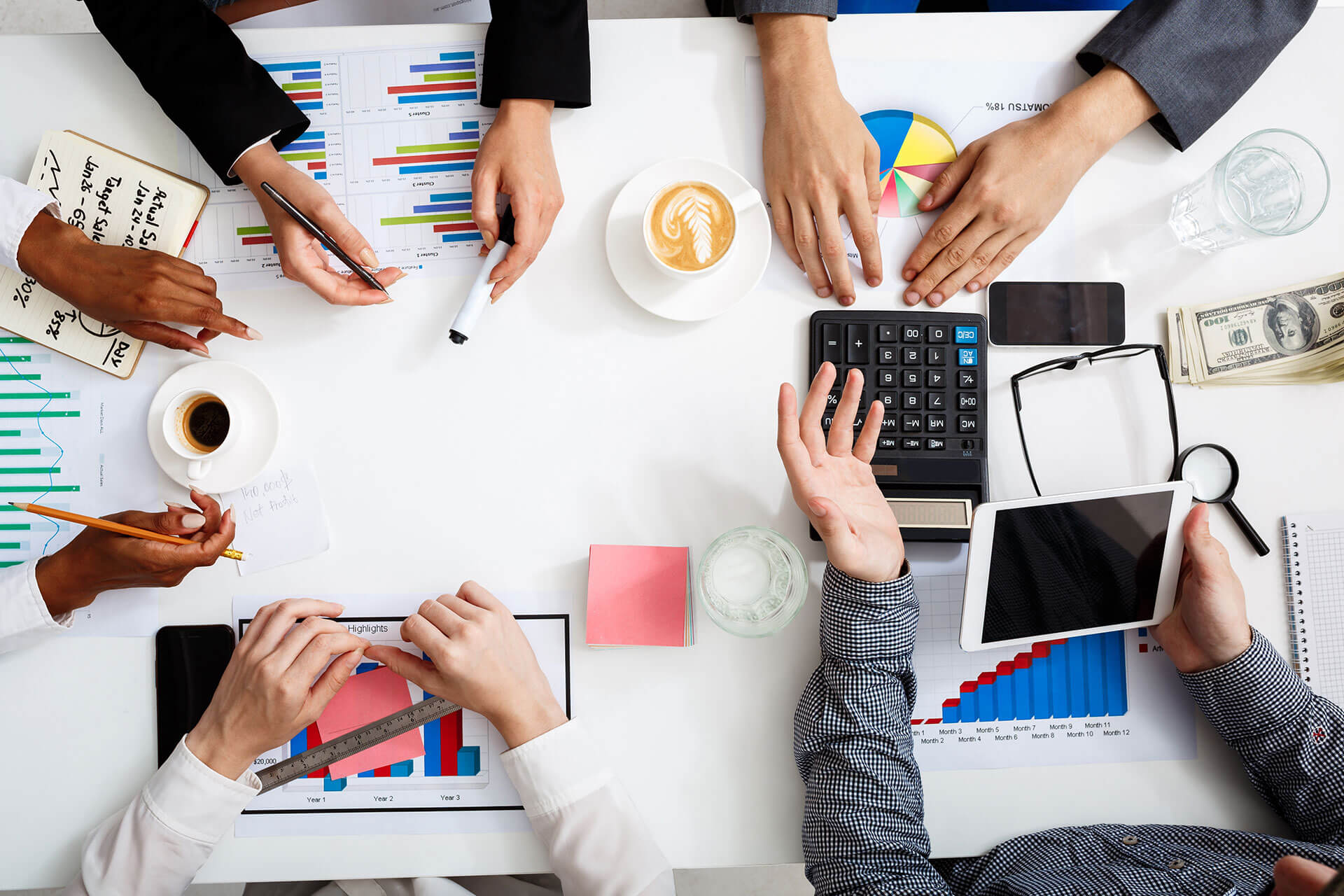 group of people in business meeting