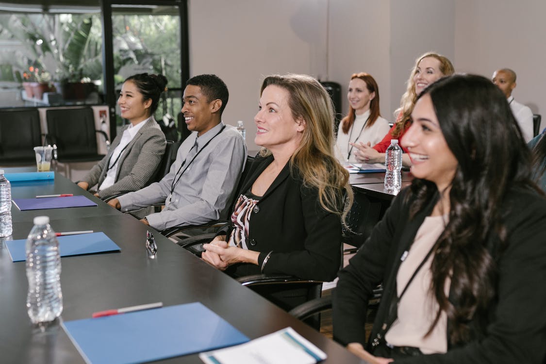 event attendees watching presentation