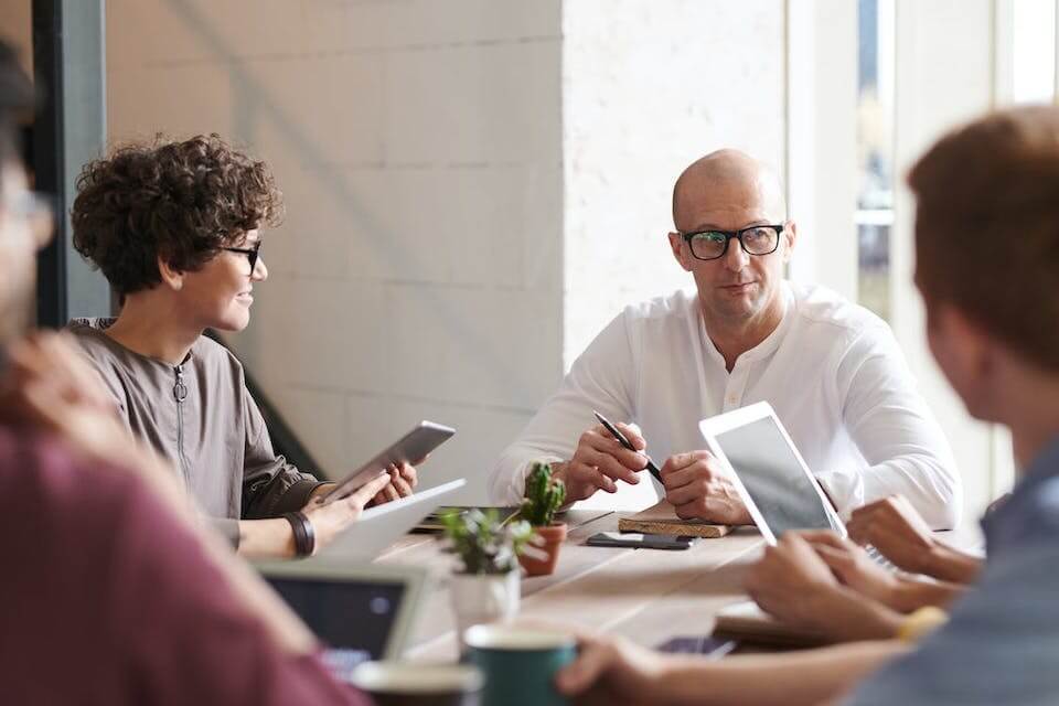 group of people at business meeting