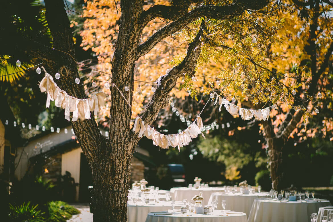 outdoor tables and decorations