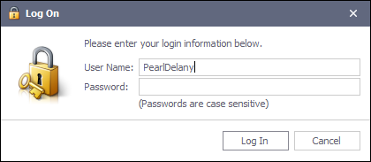 Screenshot of EventPro User login