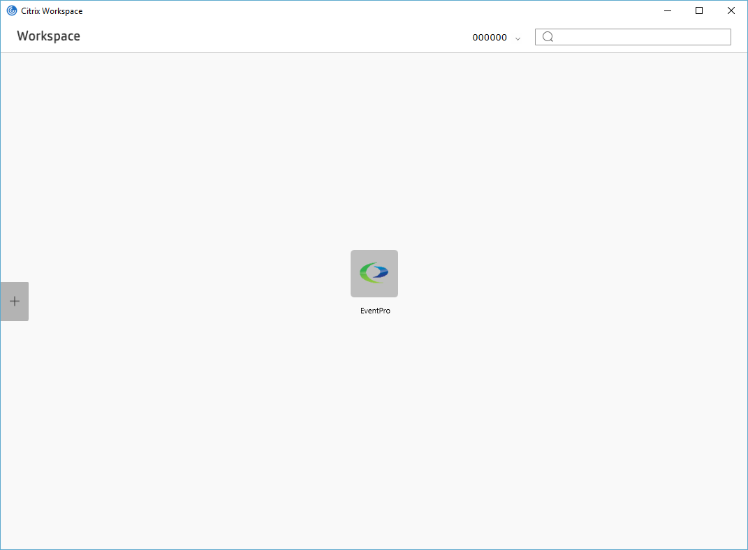 Screenshot of Citrix Workspace with EventPro app added