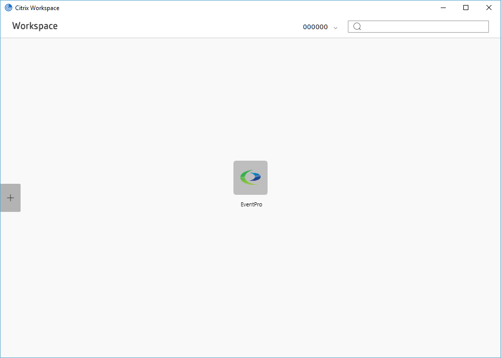 Screenshot of EventPro app in Citrix Workspace