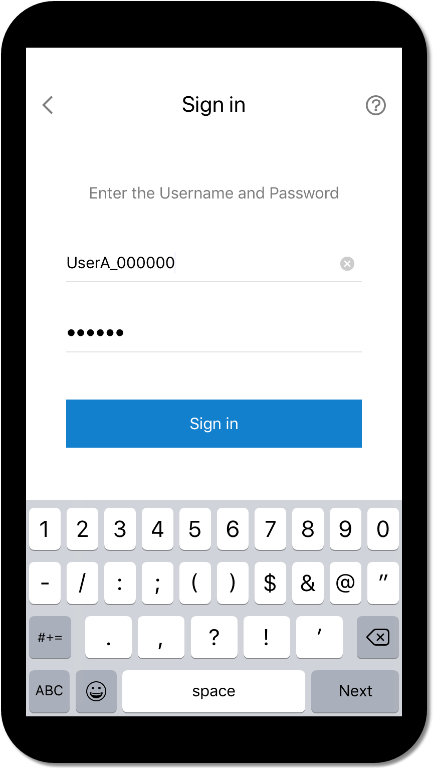 Screenshot of Citrix Workspace EventPro account sign in on mobile phone